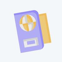 Icon Passport. related to Security symbol. flat style. simple design illustration vector