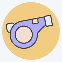 Icon Whistle. related to Security symbol. color mate style. simple design illustration vector