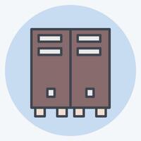 Icon Locker. related to Security symbol. color mate style. simple design illustration vector