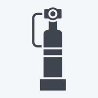 Icon Fire Extinguisher. related to Security symbol. glyph style. simple design illustration vector