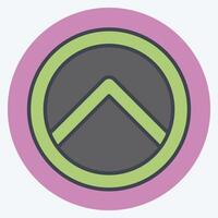 Icon Shield. related to Security symbol. color mate style. simple design illustration vector