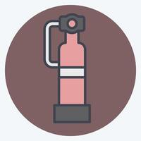 Icon Fire Extinguisher. related to Security symbol. color mate style. simple design illustration vector