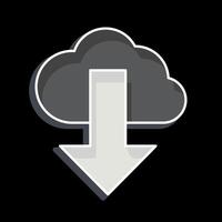 Icon Cloud Computing. related to Security symbol. glossy style. simple design illustration vector