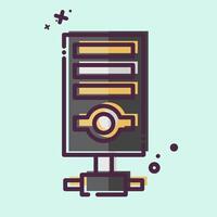 Icon Server. related to Security symbol. MBE style. simple design illustration vector