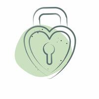 Icon Padlock 2. related to Security symbol. Color Spot Style. simple design illustration vector