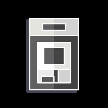 Icon ATM. related to Security symbol. glossy style. simple design illustration vector