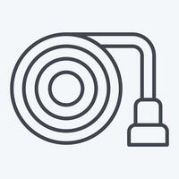 Icon Hose. related to Security symbol. line style. simple design illustration vector