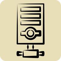 Icon Server. related to Security symbol. hand drawn style. simple design illustration vector