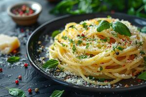 italiano pasta comida fotografía foto