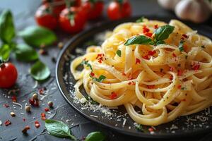 italiano pasta comida fotografía foto