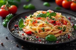 italiano pasta comida fotografía foto