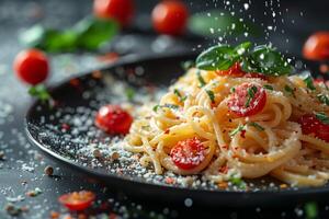 italiano pasta comida fotografía foto