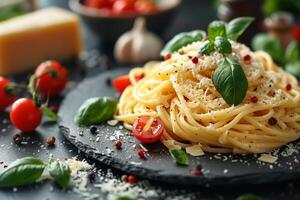 italiano pasta comida fotografía foto