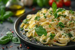 italiano pasta comida fotografía foto