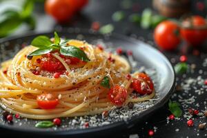 italiano pasta comida fotografía foto