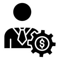Budget Management icon line illustration vector