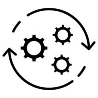 Process Optimization icon line illustration vector