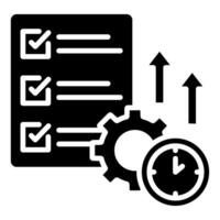 Productivity Planning icon line illustration vector