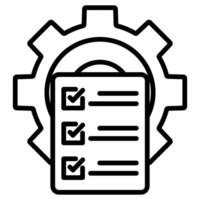 Project Management icon line illustration vector