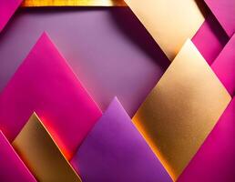 Artistic Purple Gold Triangle Composition Background photo