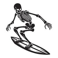 Skeleton - Surfer skeleton High Quality Illustration on a white background vector