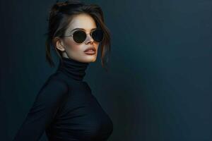 Woman wearing sunglasses photo