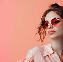 Woman wearing sunglasses photo