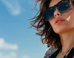 Girl wearing sunglasses photo