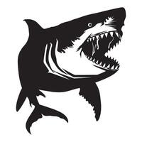 Ghostly Shark illustration on a white background vector