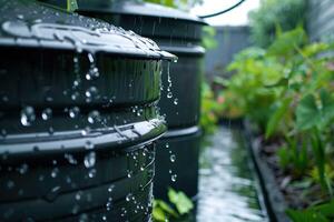 Rainwater collection tanks photo