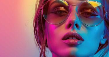 Girl Wearing Sunglasses photo