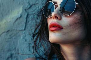 Girl Wearing Sunglasses photo