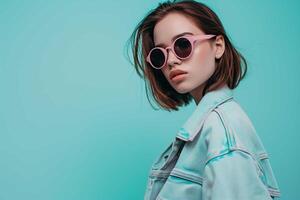 Girl Wearing Sunglasses photo