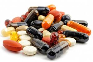 Dietary supplements isolated photo