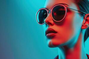 Girl Wearing Sunglasses photo