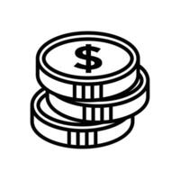 coin icon design template simple and clean vector