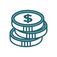 coin icon design template simple and clean vector