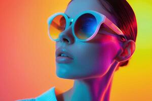 Girl Wearing Sunglasses photo