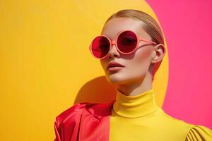 mujer con gafas de sol foto