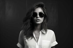 South Asian Girl Wearing Sunglasses photo