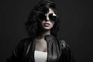 South Asian Girl Wearing Sunglasses photo