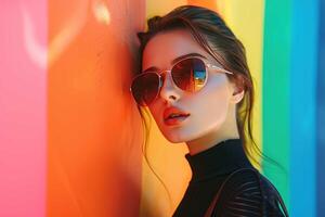 Girl Wearing Sunglasses photo