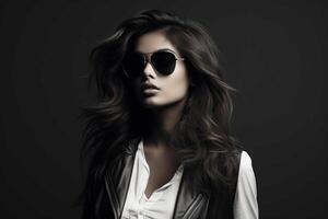 South Asian Girl Wearing Sunglasses photo