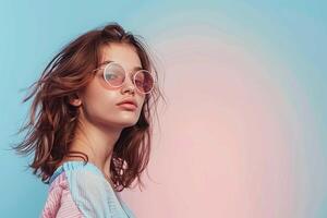 Girl Wearing Sunglasses photo