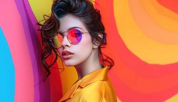 Girl Wearing Sunglasses photo