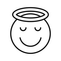 Perfectly designed icon of angel emoji, ready to use vector