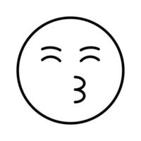 besos emoji diseño, Listo a utilizar icono vector