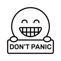 Dont panic emoji design, customizable flat style vector