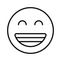 Enthusiastic emoji icon, happy face design vector