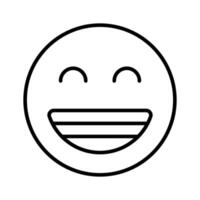 Enthusiastic emoji icon, happy face design vector